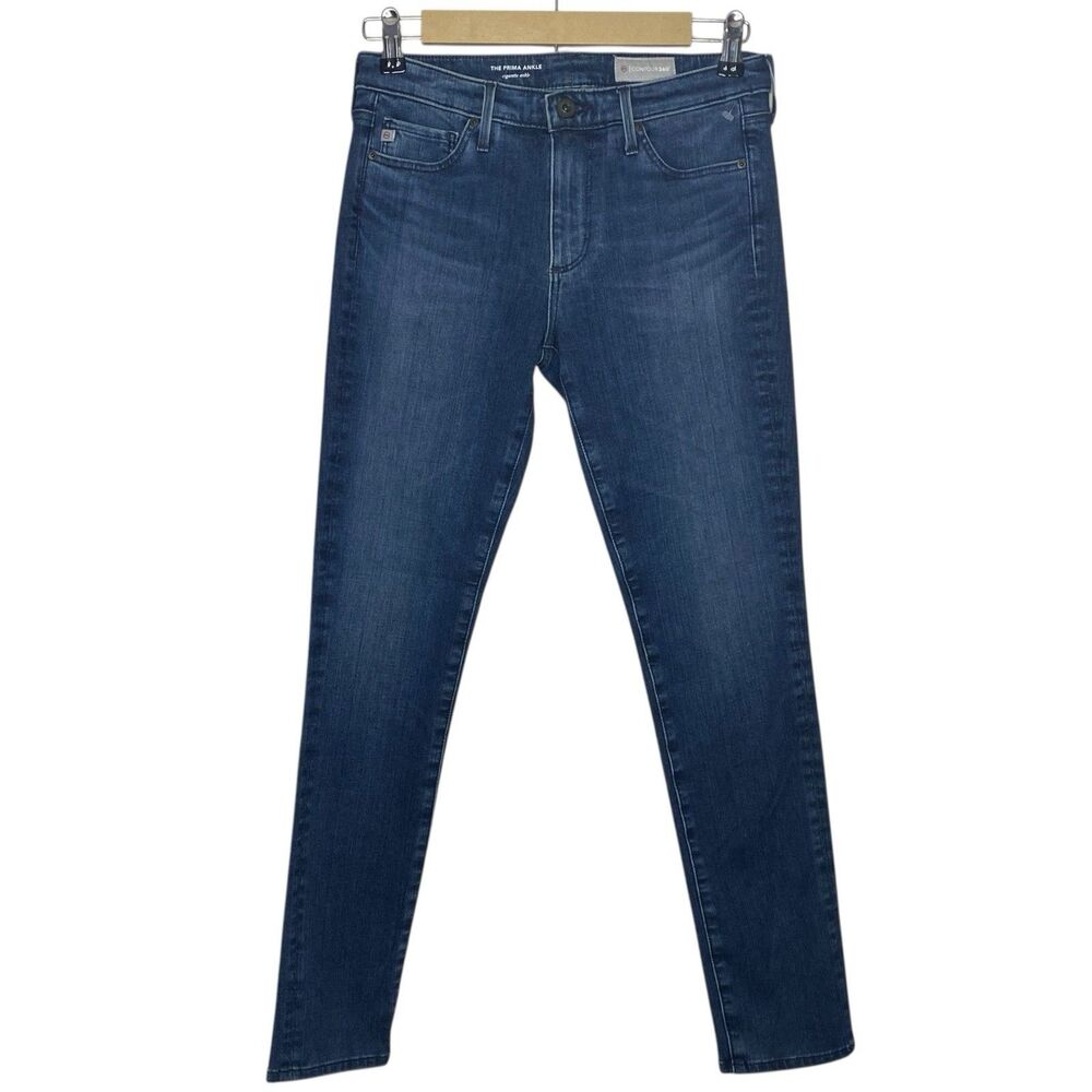 AG Jeans Womens 26 (28x29) Blue Prima Ankle Cigarette Leg Contour 360 Denim NEW